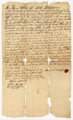 Probated will of John Vanderbilt, 1776
