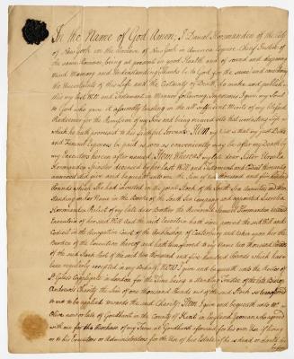 Probated will of Daniel Horsmanden, 1779