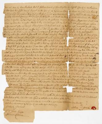 Probated will of Joshua Brush, 1781