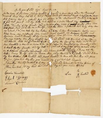 Probated will of Lucas Haviland, 1781