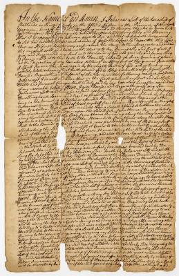 Probated will of Johannes Lott, 1775