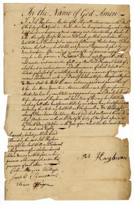 Probated will of Job Keyburn, 1780