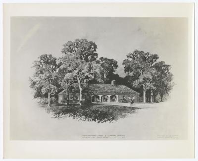 Drawing of Refreshment Stand and Comfort Station, Belmont Lake State Park