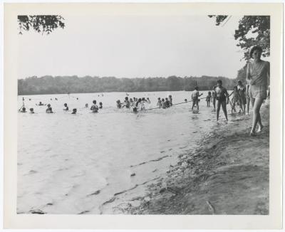 Belmont Lake State Park. Bathing