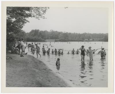 Belmont Lake State Park. Bathing
