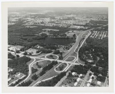 Southern State Parkway. Belmont Lake State Park. Aerial Photograph