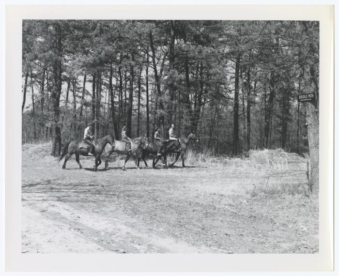 Connetquot River State Park Horseback Riders Heading toward Bridle Path