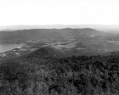 Environment. Aerial View from Prospect Mountain of Lake George.