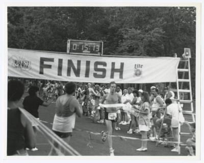 Image of running race finish line
