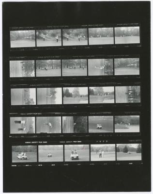 Contact sheet with twenty-five images of Bethpage State Park Senior Games. Yellow course