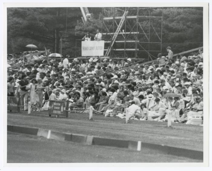 Spectator stands. Bethpage State Park Polo Field. Shearson Lehman Tournament