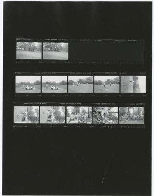 Contact sheet with twelve images of Bethpage State Park Senior Games. Yellow course