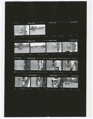 Contact sheet of fourteen images of Bethpage State Park Polo Field. Shearson Lehman Tournament