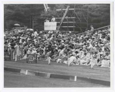 Spectator stands. Bethpage State Park Polo Field. Shearson Lehman Tournament