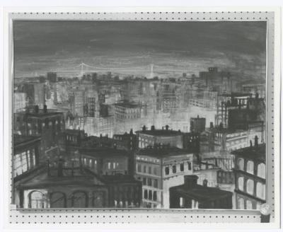 Image of painting with award ribbon on corner