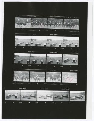 Contact sheet of twenty-one images of Bethpage State Park Polo Field. Shearson Lehman Tournament