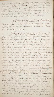An Act relative to slaves and servants