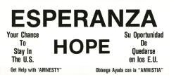 Brochure, Esperanza/Hope -- Your chance to stay in the US