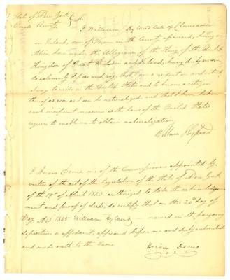 Alien deposition, William Hyland, 1825