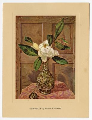 Holiday card from Winston Churchill to Governor Averell Harriman
