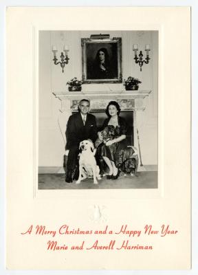 Holiday card from Governor Averell Harriman and Marie Harriman