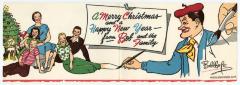 Holiday card from Bob Hope and family to Governor Averell Harriman