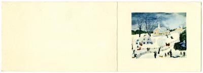 Holiday card from Grandma Moses to Governor Averell Harriman
