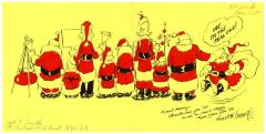 Holiday card from Irma and Rube Goldberg to Governor Averell Harriman