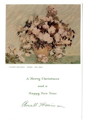 Holiday card from Governor Averell Harriman