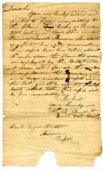 Order from Thomas B. Benedict to send supplies