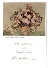 Holiday card from Governor Averell Harriman