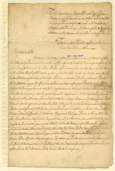 Petition of Sarah Robins to Governor Robert Hunter