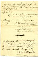 Requisition for arms and accoutrements for sea fencibles under command of Major Leonard