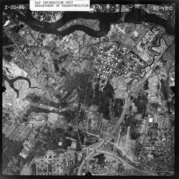 Aerial photograph of Arthur Kill USGS quadrangle