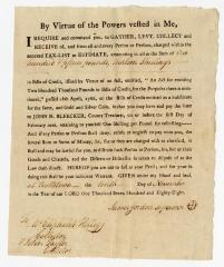 Ballstown tax roll, 1788