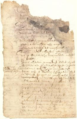 Bill of sale from Isaac Allerton to Cornelis Leendersen and Govert Loockermans of the bark De Hoop