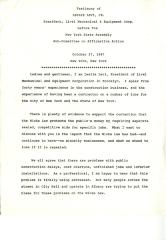 Testimony of Leslie Levi, Jr. before NYS Assembly Sub-Committee on Affirmative Action
