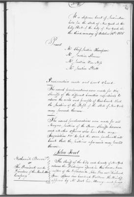 Engrossed minutes of the Supreme Court of Judicature, October 1815