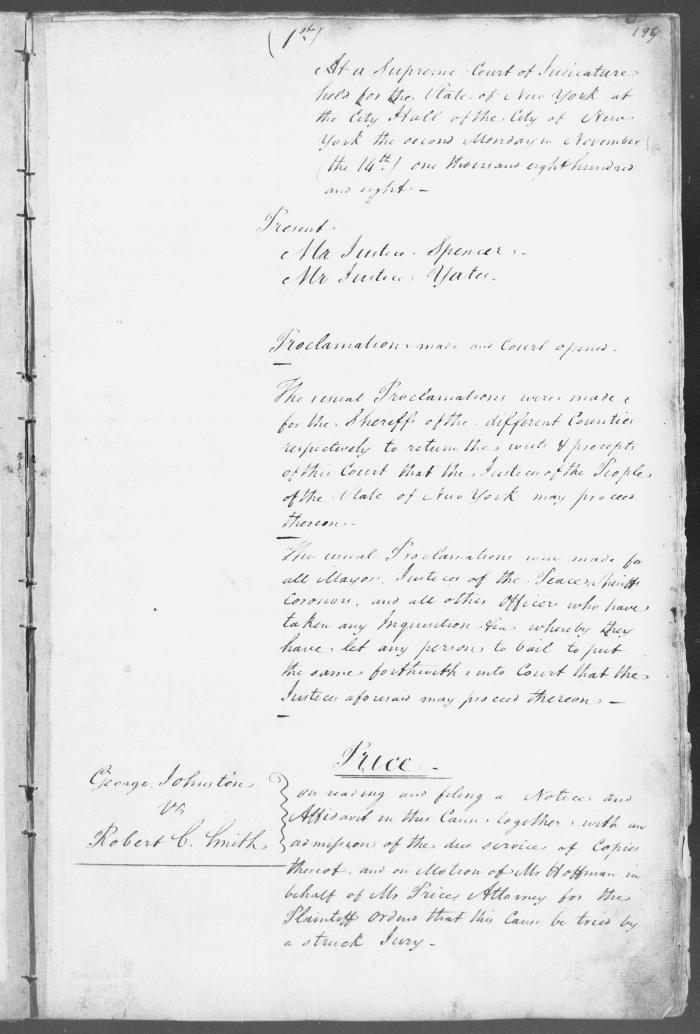 Engrossed minutes of the Supreme Court of Judicature, November 1808