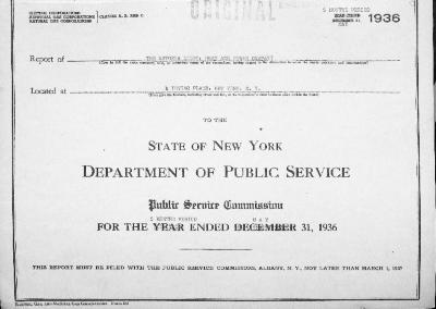 Public utilities annual report of The Astoria Light, Heat and Power Company, 1936