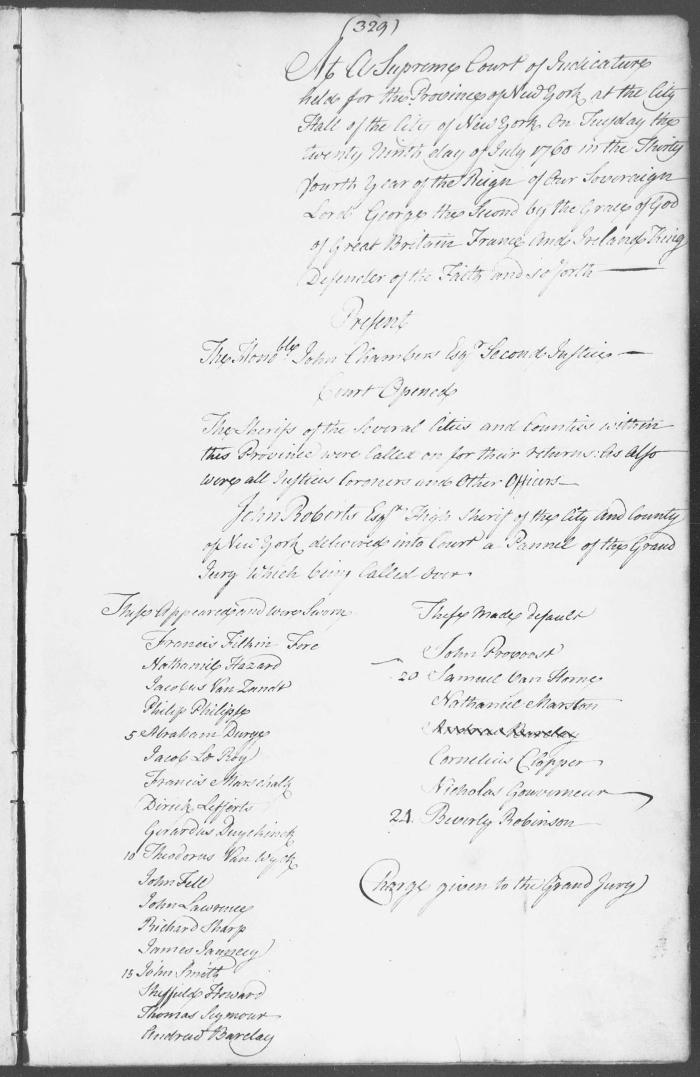 Engrossed minutes of the Supreme Court of Judicature, July - August 1760