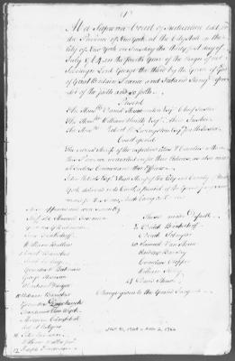 Engrossed minutes of the Supreme Court of Judicature, July - August 1764