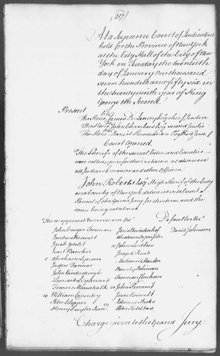 Engrossed minutes of the Supreme Court of Judicature, January - April 1756