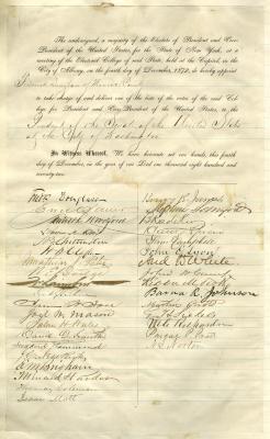 Electoral College. Appointment of Frederick Douglass by Electors