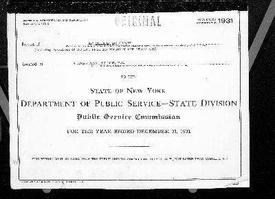 Public utilities annual report of New Amsterdam Gas Company, 1931