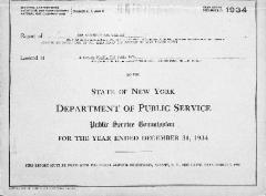 Public utilities annual report of New Amsterdam Gas Company, 1934