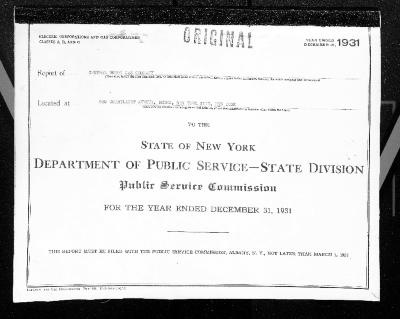 Public utilities annual report of Central Union Gas Company, 1931