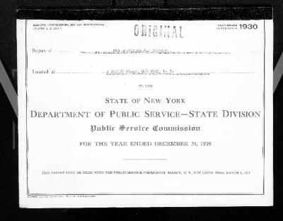 Public utilities annual report of New Amsterdam Gas Company, 1930