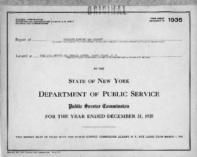 Public utilities annual report of Brooklyn Borough Gas Company, 1935