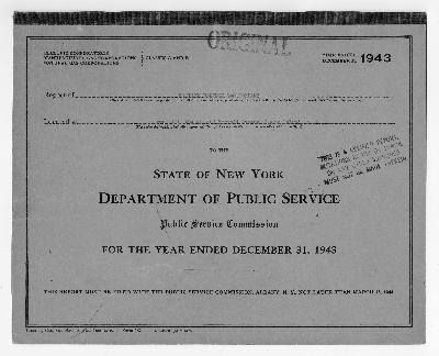 Public utilities annual report of Brooklyn Borough Gas Company, 1943